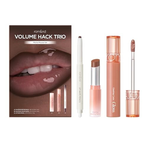 rom&nd Volume Hack Trio Mocha Mousse Lip Set | K-Beauty Plumping Gloss, Hydrating Balm & Smooth Liner | Achieve Defined, High-Shine Lips for Viral Looks. | Amazon (US)