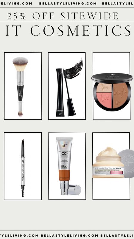 25% off sitewide.  Just restocked the confidence in a cream and Superhero Mascara! 

Shop it Cosmetics favorites here. 

#LTKunder50 #LTKsalealert #LTKbeauty