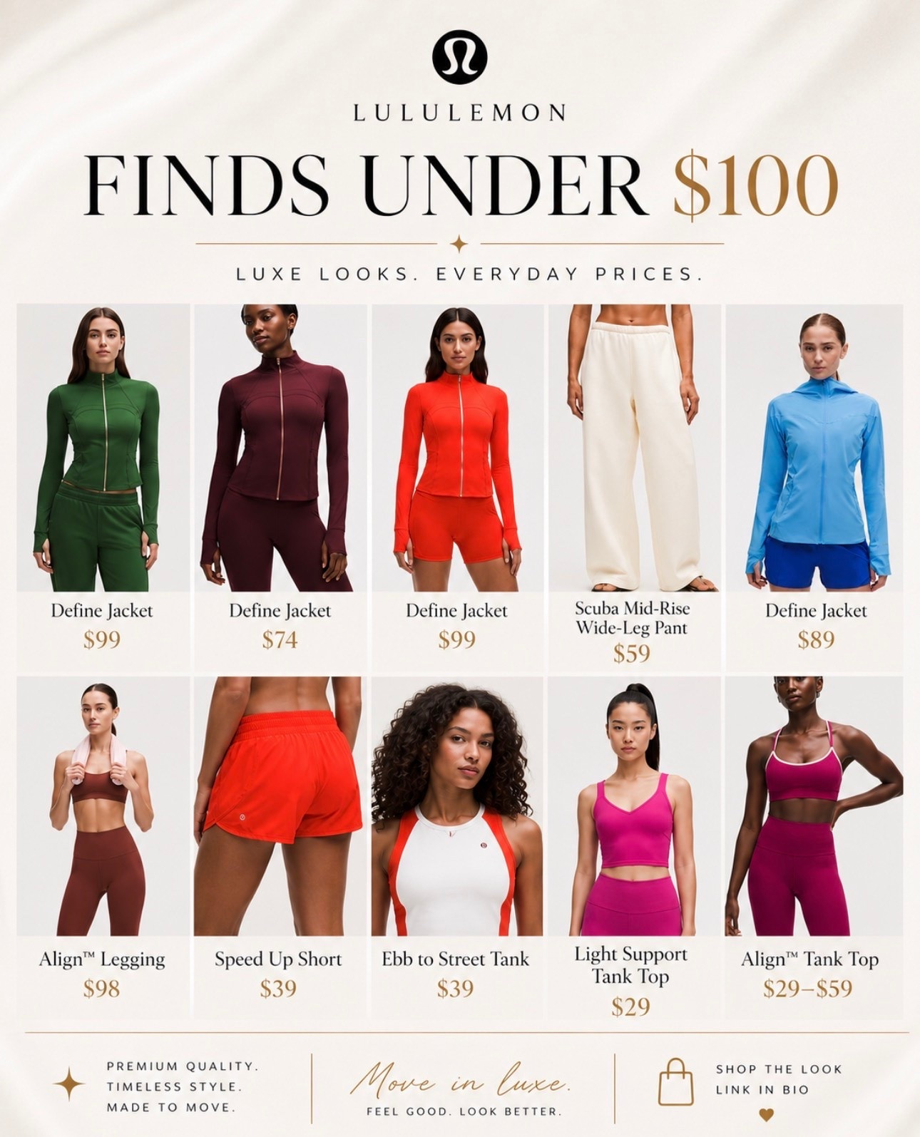 Lululemon Summer Sale under $100🛍️

Sales you don’t want to miss😍

#LTKgrwm #LTKootd #LTKfitnessgoals
