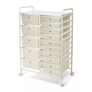 Seville Classics 15 Drawer Steel Organizer Wheeled Cart | Target