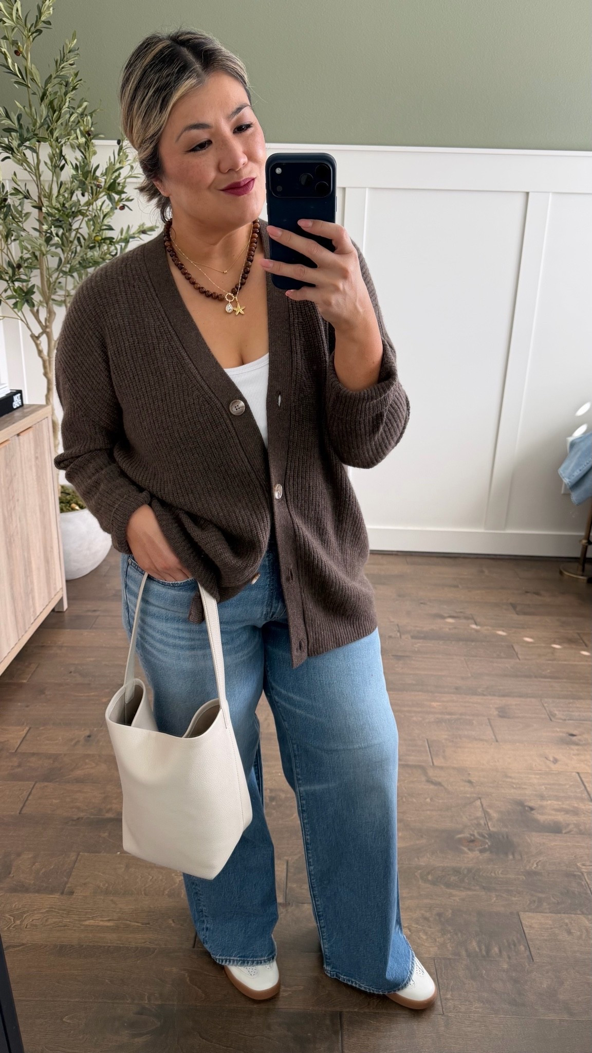 Still a bit chilly today—tomorrow summer is back! So for now, I’m going to wear this cardigan with my white tank underneath so I can pop it off if I get warm. 

Wearing a medium in the cardigan and a 32 in the jeans.

#LTKootd #LTKOver40 #LTKMidsize