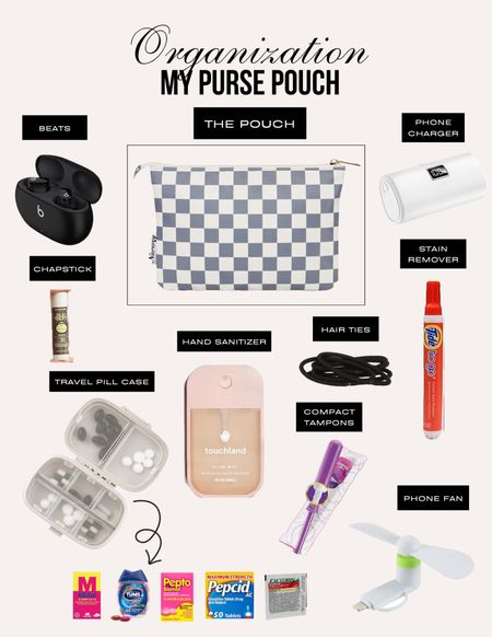 I absolutely love my “purse pouch” because it holds all my emergency essentials and is ready to grab & throw into any purse so I don’t forget things.

#LTKItBag #LTKHome #LTKTravel