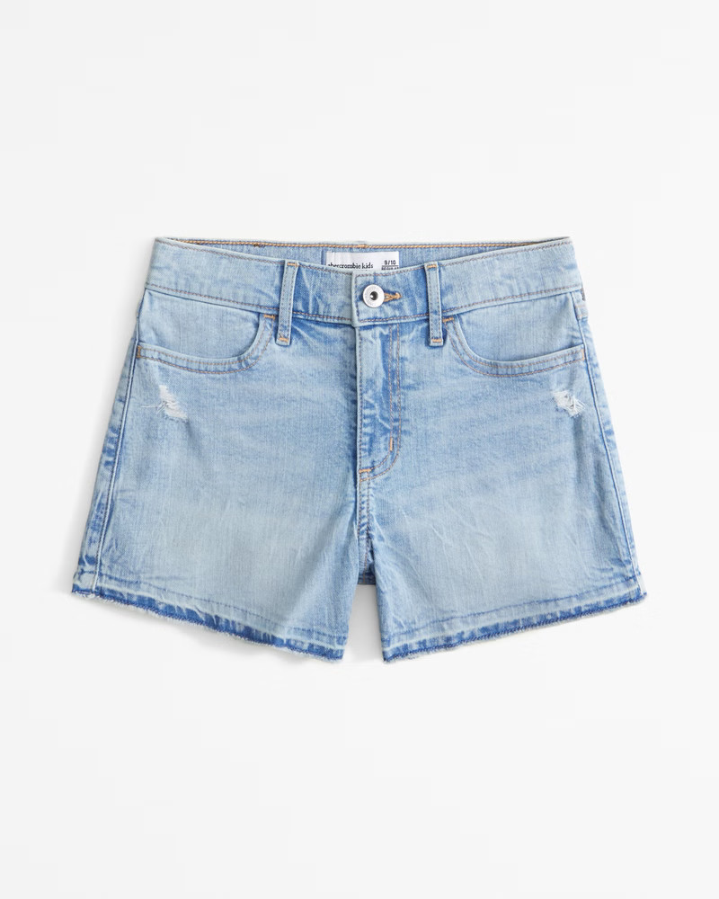 girls high rise relaxed shorts | girls bottoms | Abercrombie.com | Abercrombie & Fitch (US)