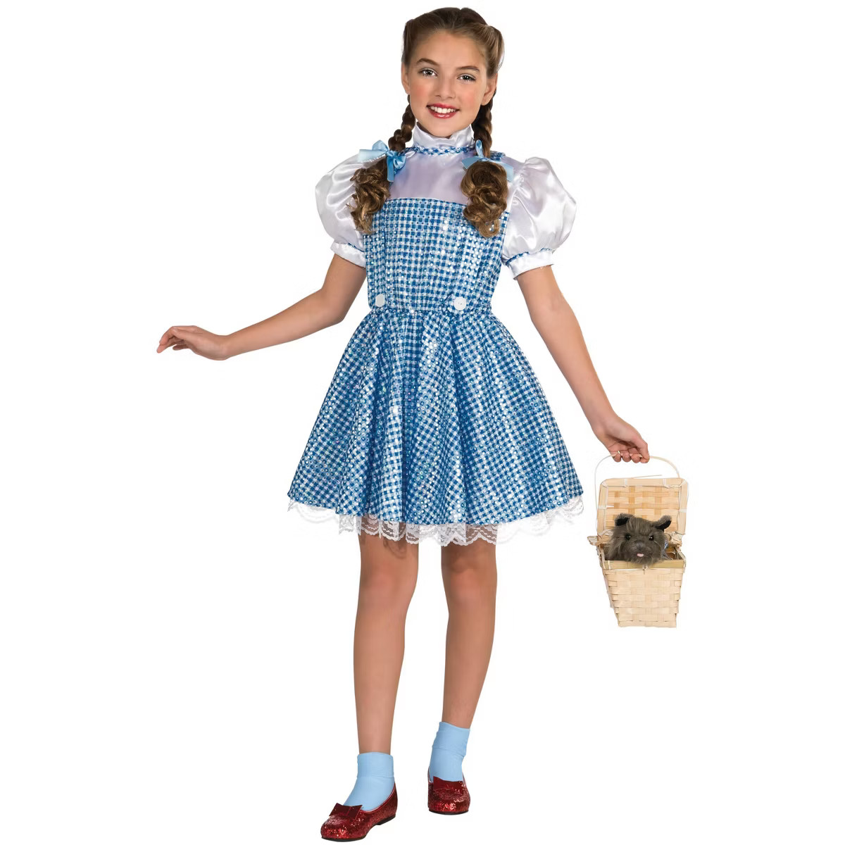 Kids' The Wizard of Oz Dorothy Halloween Costume Dress with Hair Bow M | Target