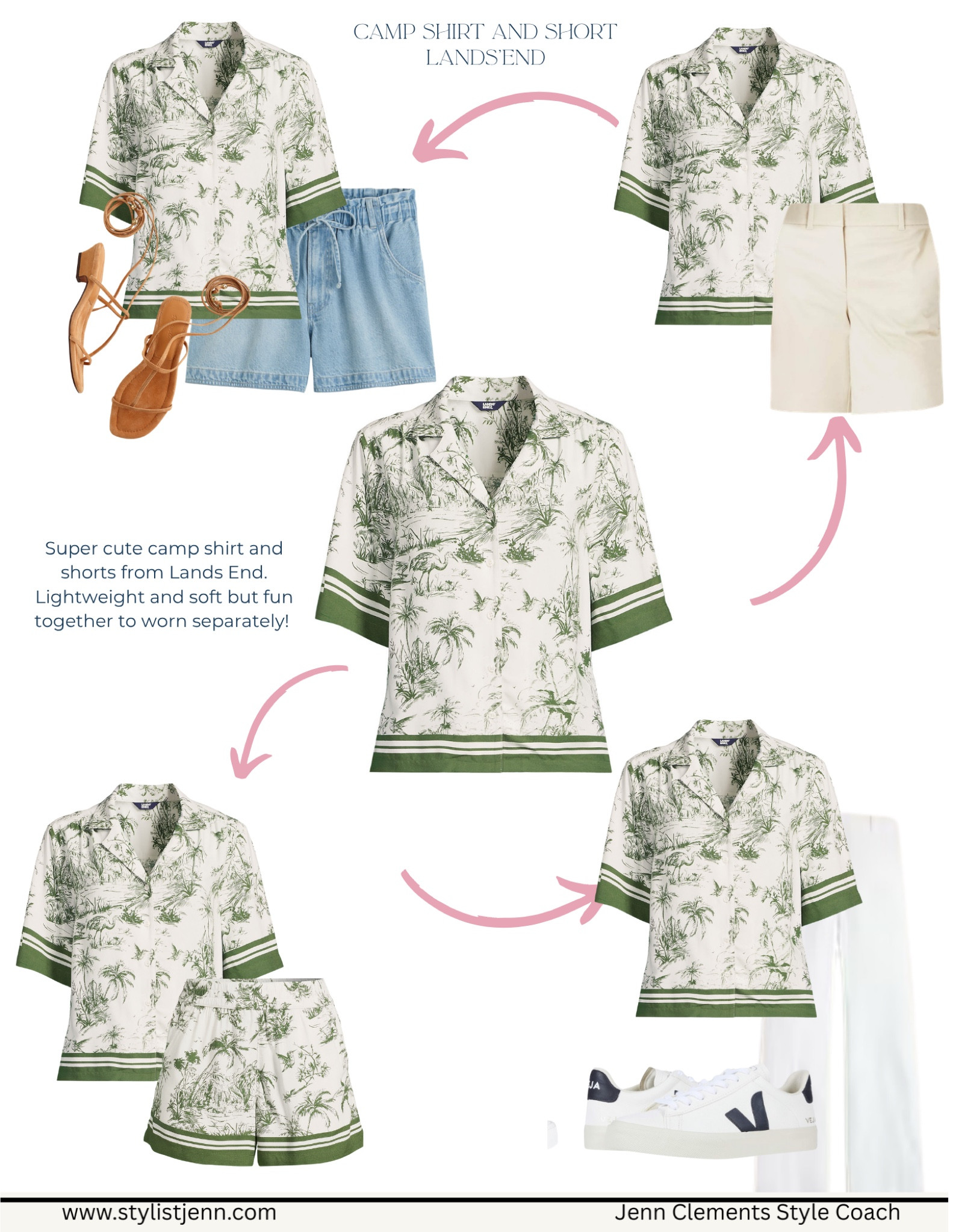 This camp shirt + matching shorts from Lands’ End is the ultimate summer two-piece set ☀️Wear them together for a relaxed resort vibe, or split them up for 3x the outfits. I styled this top with everything from denim to sneakers to sandals — see how versatile it really is!


#LTKStyleTip #LTKOver40 #LTKSeasonal