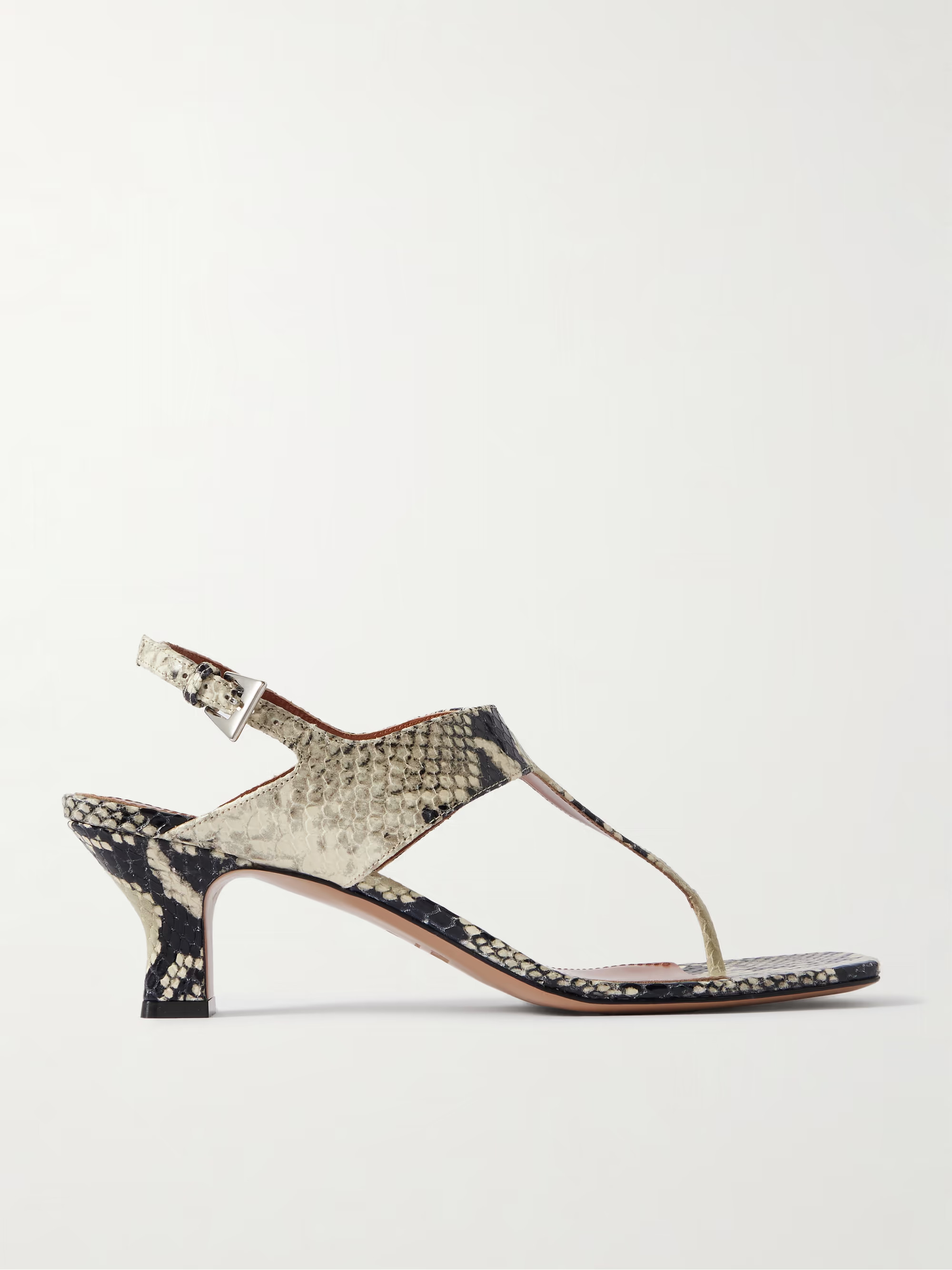 Portofino snake-effect leather sandals | NET-A-PORTER (US)