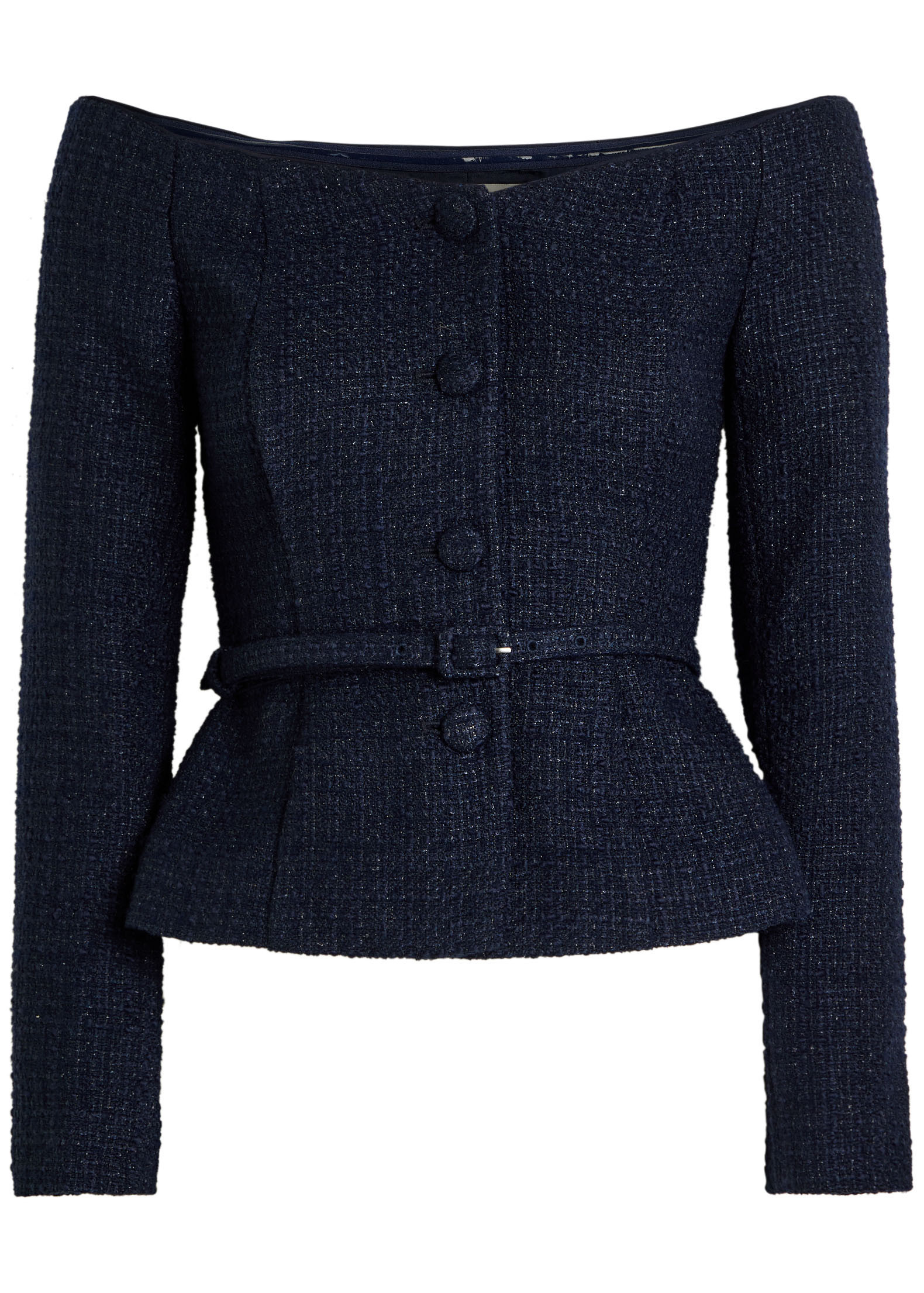 Off-the-shoulder bouclé top | Harvey Nichols