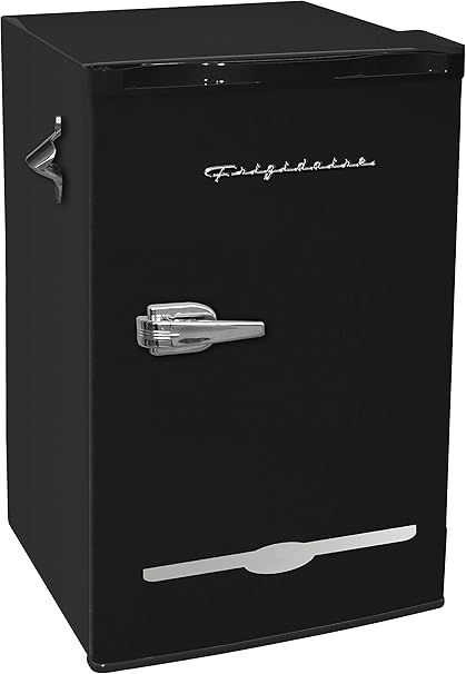 Frigidaire EFR376-BLACK 3.2 Cu Ft Black Retro Bar Fridge with Side Bottle Opener | Amazon (US)