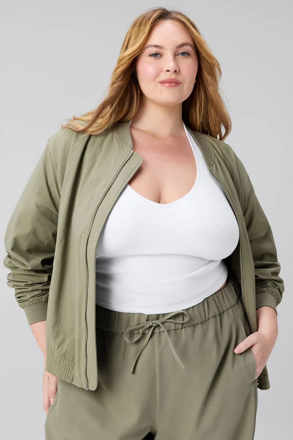 Modal Rib Built-In Bra Halter Top | Fabletics