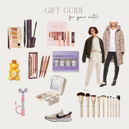 Gift ideas for your sister, sister in law, makeup, beige jogger set, tan and black Nikes , jewelry organizer, face massager, my favorite brush set 

#LTKunder50 #LTKGiftGuide #LTKHoliday