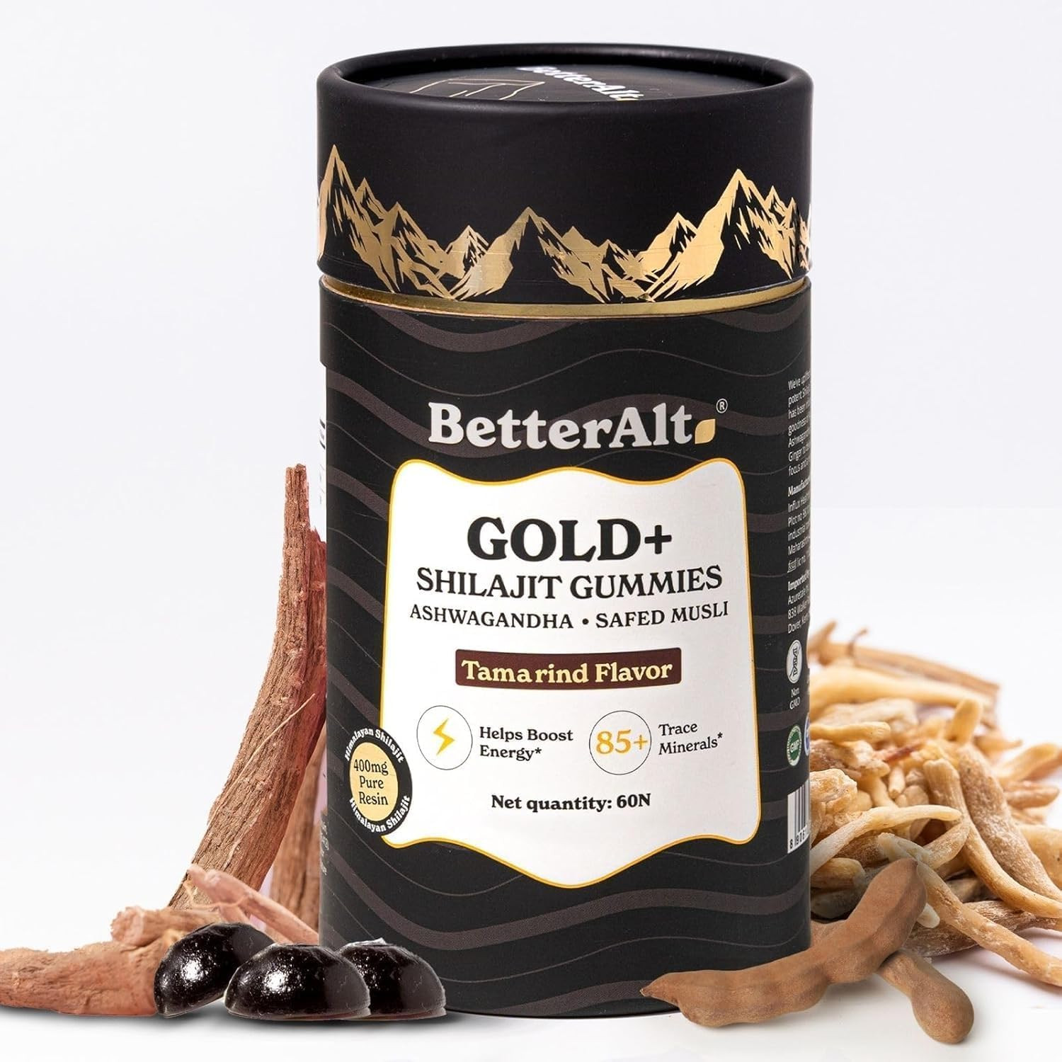 Better Alt Gold+ Shilajit Gummies | with Ashwagandha, Safed Musli,Shilajit Resin & Ginger |Helps ... | Amazon (US)