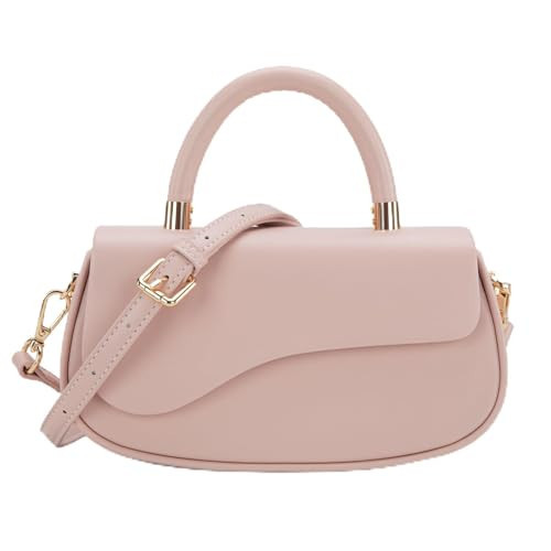 Milan Chiva Small Elegant Top Handle Purses for Women Mini Handbags Cute Crossbody Wedding Purse Flap Bag Dressy Purse MC-398PK | Amazon (US)