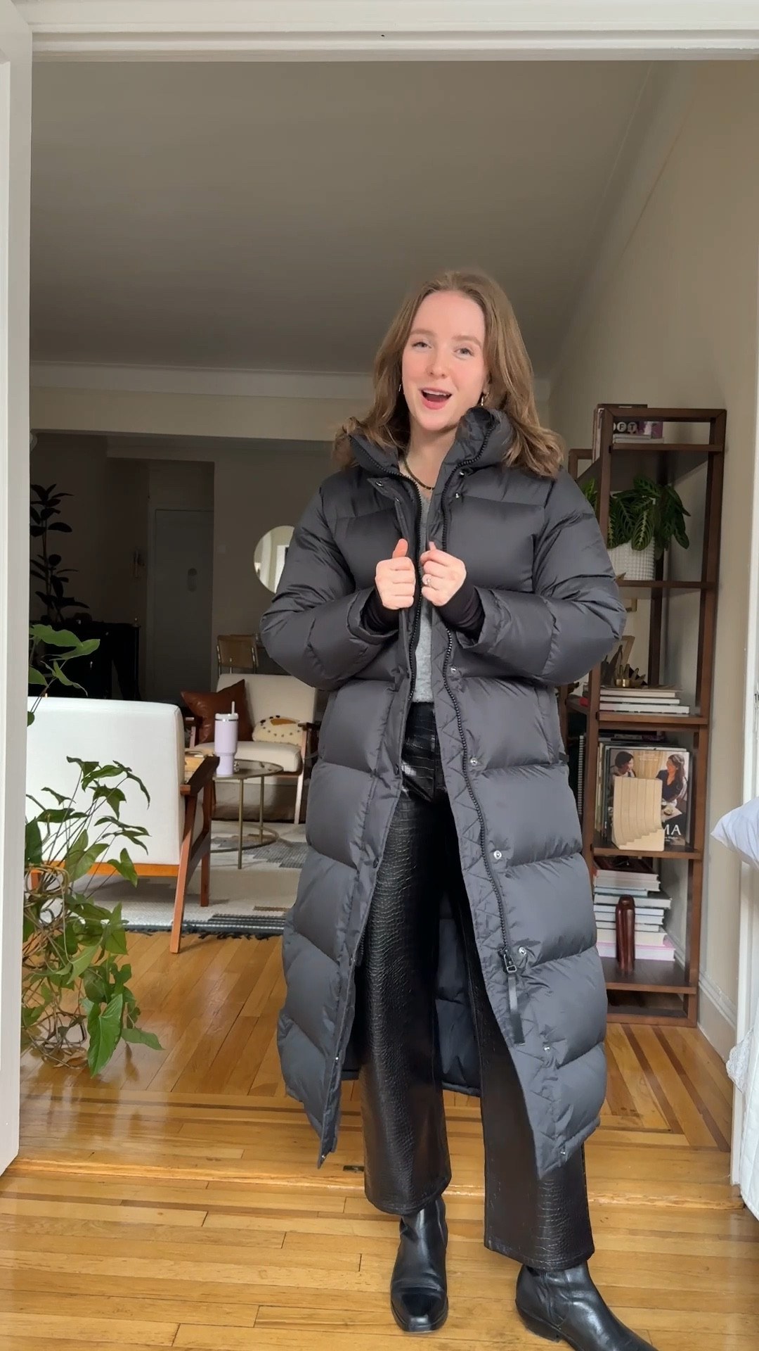 My cozy puffer coat is free shipping & has kept me so warm walking around NYC. Wearing. My true size XS. Removable hood and zip pocketss

#LTKootd