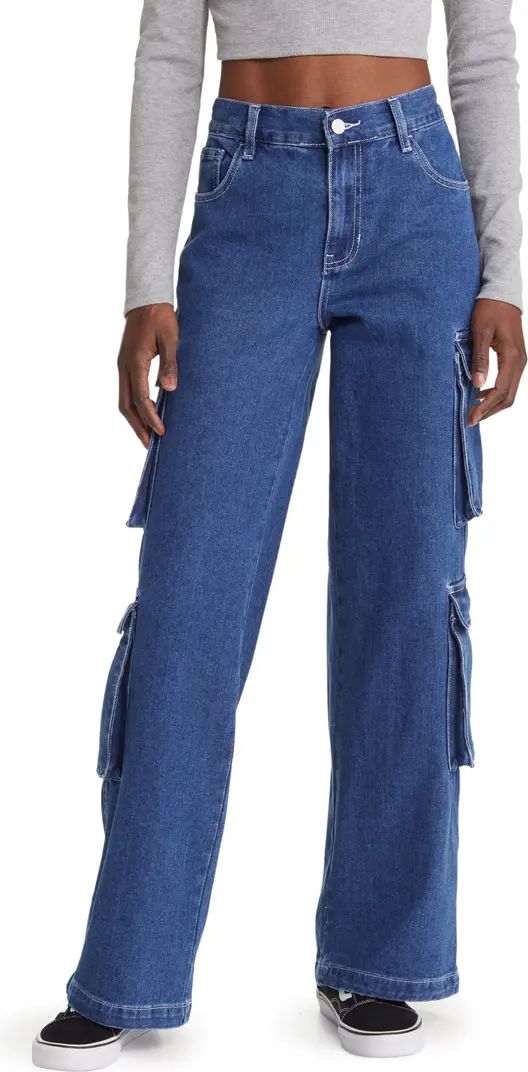 '90s Baggy Nonstretch Cotton Denim Cargo Jeans | Nordstrom