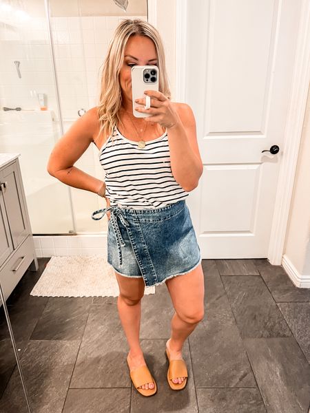 I love that skorts are back in style because you still get the look of a skirt without the fear of giving anyone a show 😜 this one is super cute and runs tts, wearing a size 4 for reference 

#LTKstyletip #LTKfindsunder100 #LTKGiftGuide