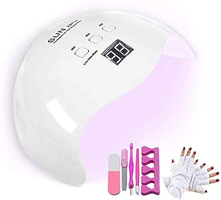 48W LED Nail Lamp, DIOZO Portable Nail Dryer Manicure/Pedicure Curing Lamp with 30s 60s 99s Timer... | Amazon (US)