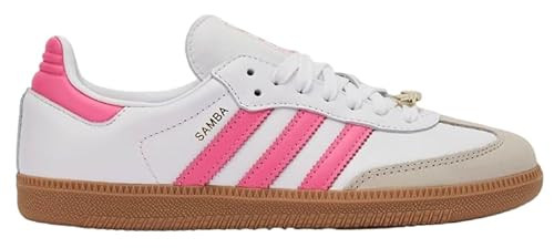 adidas Originals Samba OG Womens Sneaker (White Pink Gum, 6) | Amazon (US)