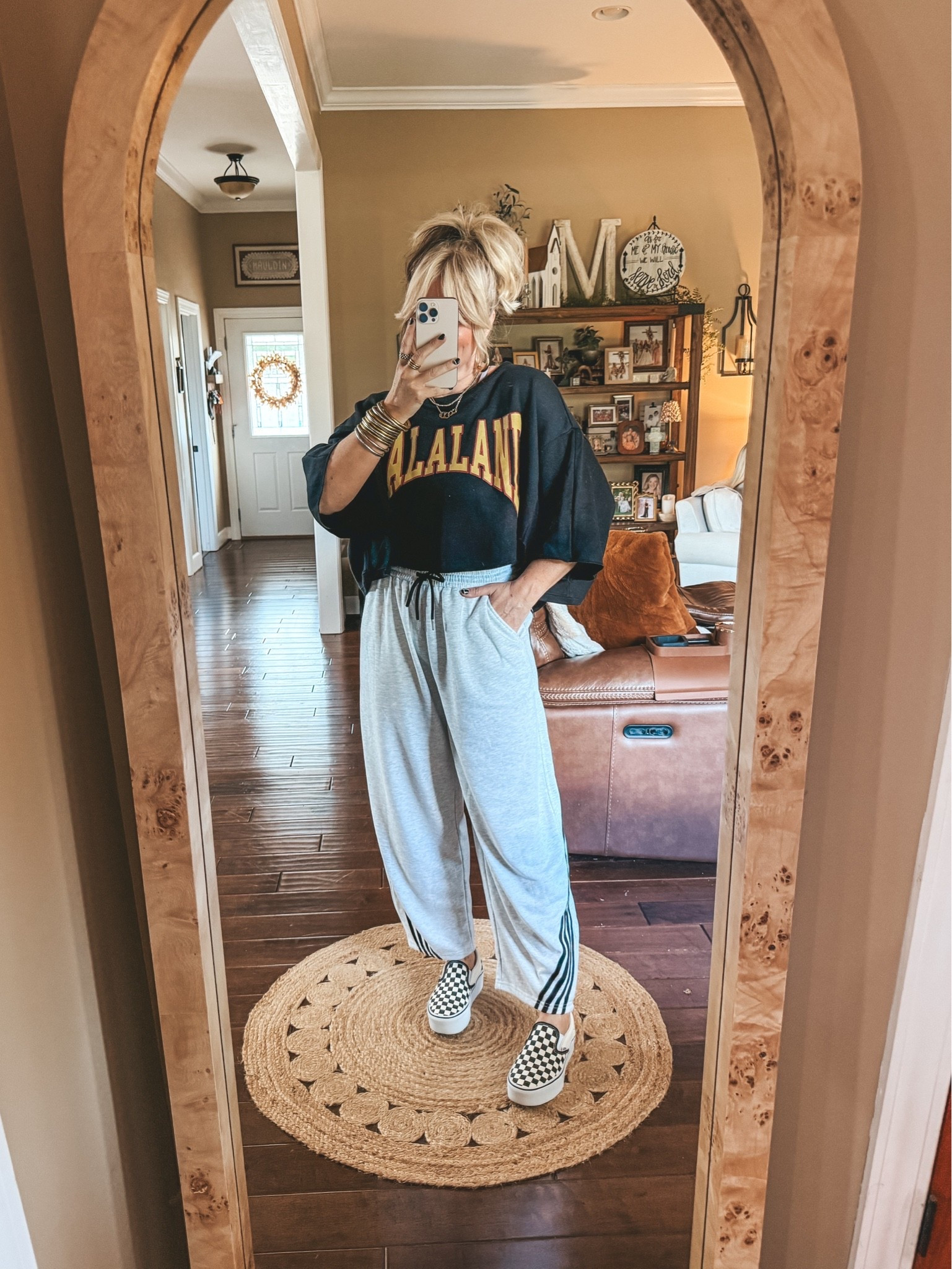 I can’t mink this exact top. It’s from @dressedinlala on Instagram. My pants are a size medium.

#LTKOver40 #LTKootd