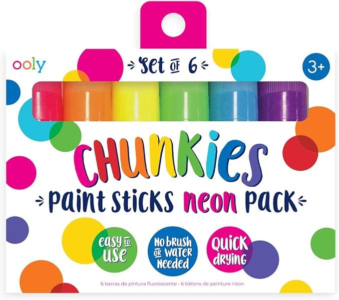 OOLY, Chunkies, Paint Sticks, Quick Drying, Set of 6 - Neon Set | Amazon (CA)