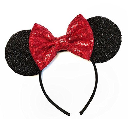 Red Mickey Ears, Rainbow Minnie Mouse Ears, Sparkly Minnie Ears, Mouse Ears, Electrical Parade Ears, | Amazon (US)