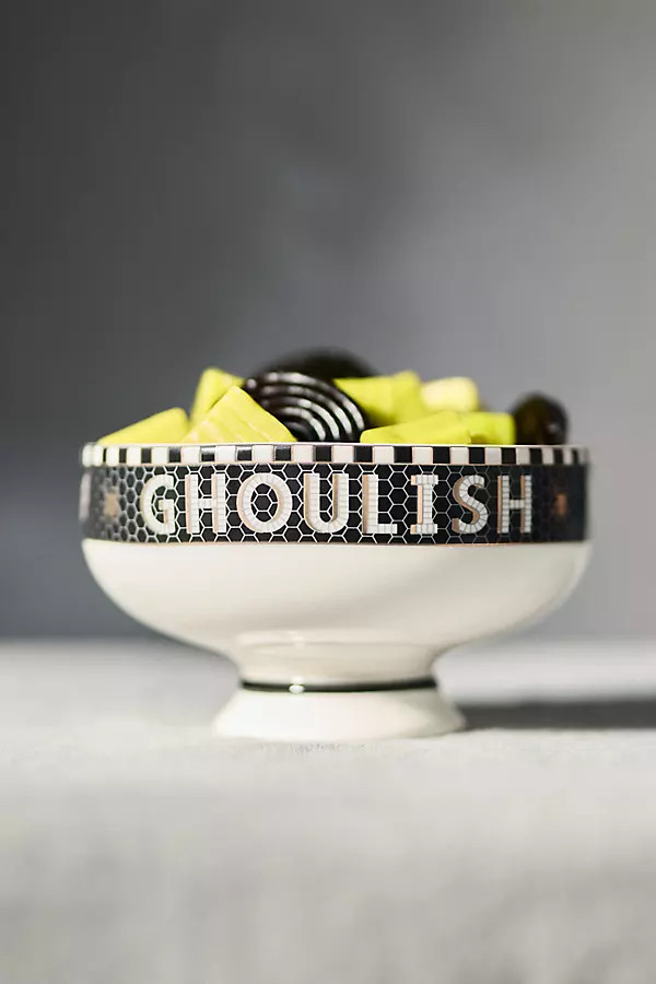 The Bistro Tile Stoneware Nut Bowl: Halloween Edition | Anthropologie (US)