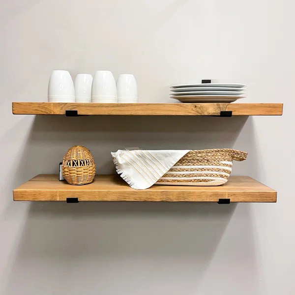 Calheme Rustic Shelves With J Brackets | Wayfair North America