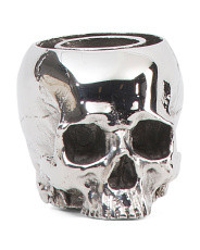 Polished Steel Skull Candle Holder | TJ Maxx