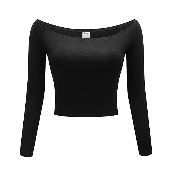 Women Y2k Tops Long Sleeve Sexy Off Shoulder Seamless Shirt Boat Neck 2024 Casual Going Out Crop ... | Amazon (US)