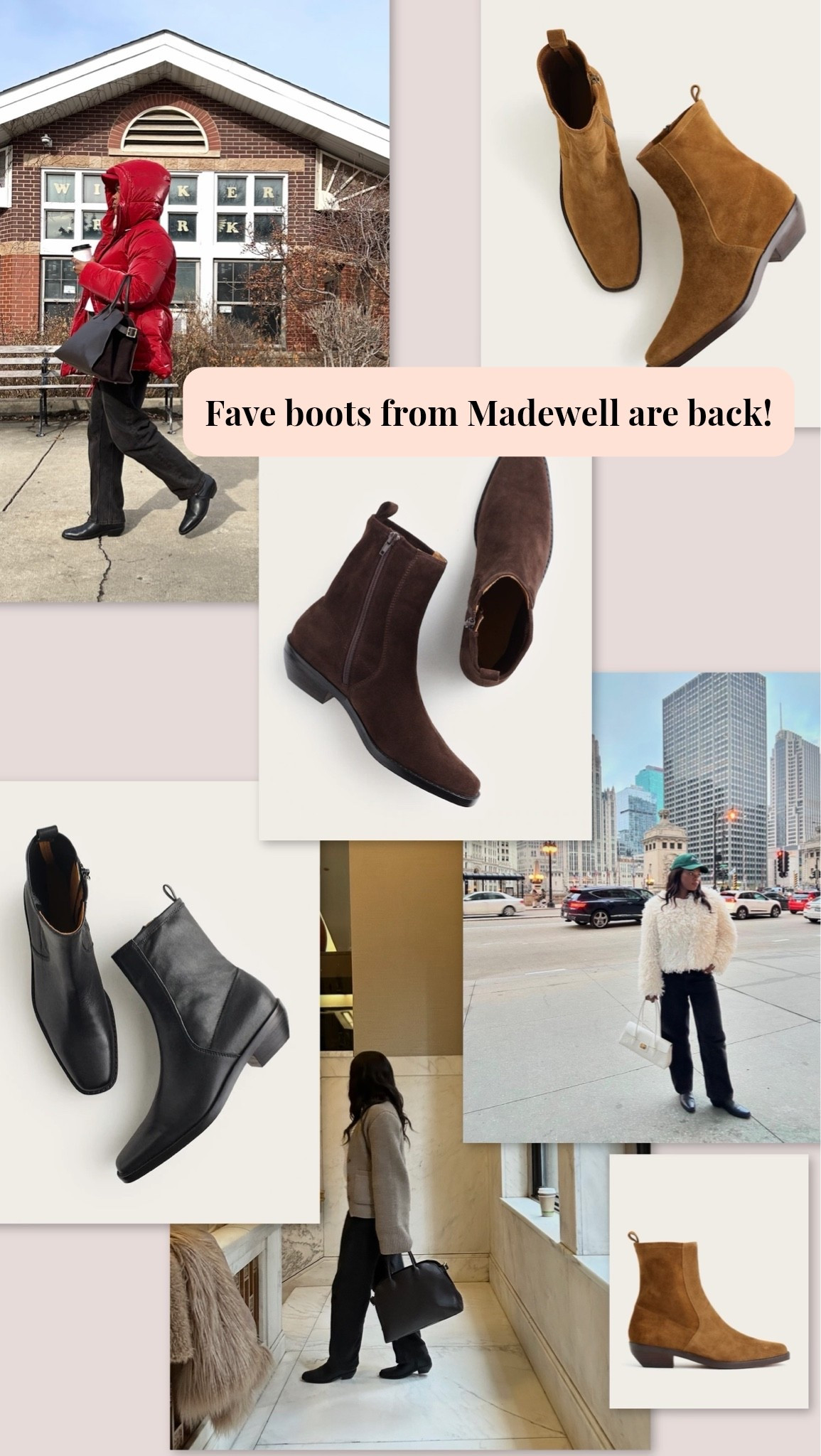 Fave boots from Madewell are back! 
I have both black and brown

#LTKootd
