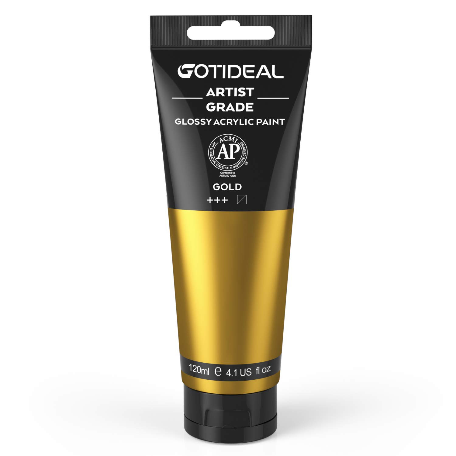 GOTIDEAL Acrylic Paint Metallic Gold 24K Tubes(120ml, 4.1 oz) Non Toxic Non Fading,Rich Pigments ... | Amazon (US)