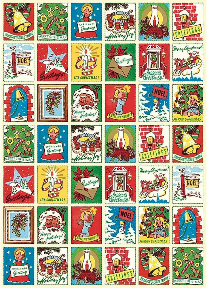 Cavallini & Co. Christmas Quilt Decorative Paper Wrap- 20x28" Sheet | Amazon (US)