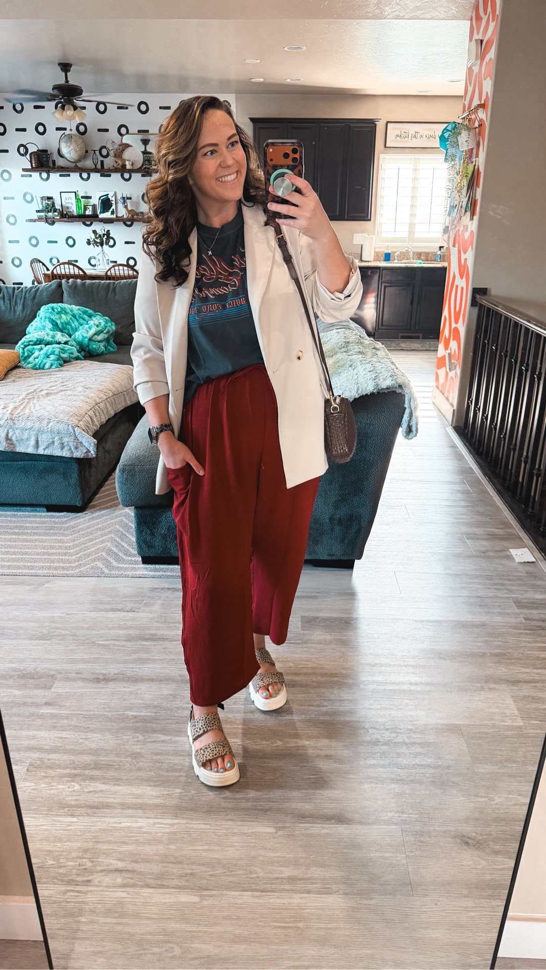 Okay but the wine red pants + white blazer + graphic tee combo is doing something for me. This is my “I have meetings but I also have a personality” outfit and I am not sorry about it 😂 Everything runs true to size, pants are SO comfortable, blazer is lightweight enough for summer.
Wearing XL in everything 🥰

Size 14/16 | L/XL | 5’9

wide leg pants midsize, summer work outfit size 14, graphic tee blazer outfit, corporate but comfy, platform sandals summer, working mom style, office outfit size 14/16, midsize workwear summer, wine red wide leg pants, blazer outfit midsize

#LTKMidsize #LTKWorkwear #LTKTall