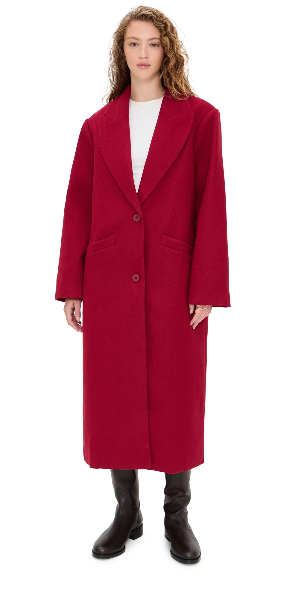 Lioness Olsen Coat Burgundy L | Shopbop