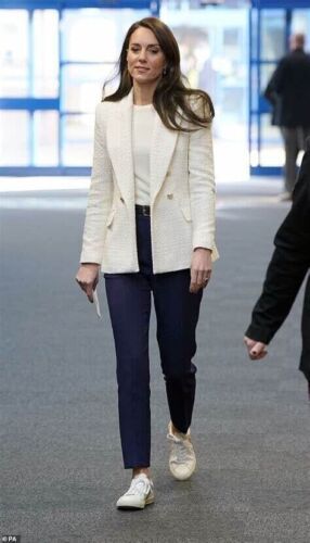 Zara Ecru Textured Blazer Jacket Double Breasted Kate Middleton Size Small | eBay US