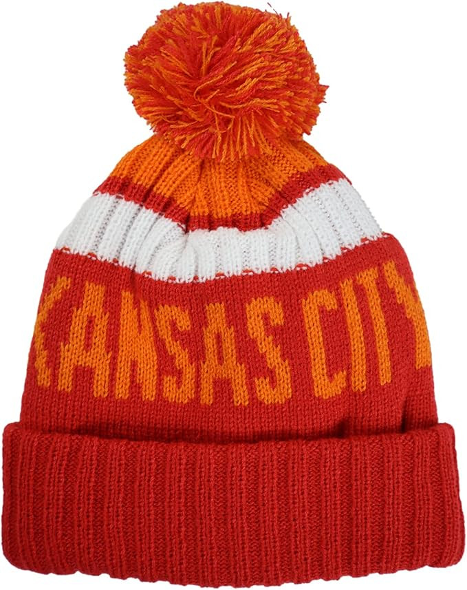 Football Team City Beanie Sideline Soft Headwear Color Cuffed Knit Warm Hat Fans Gift | Amazon (US)