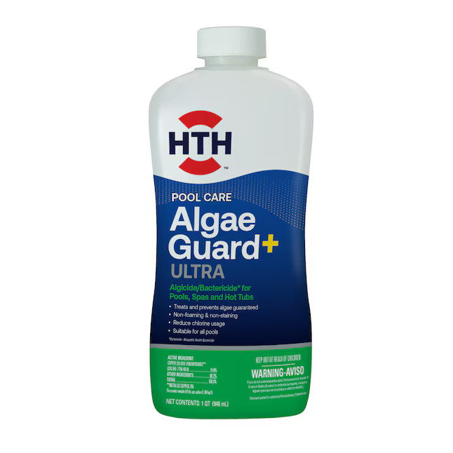 HTH 32-oz Swimming Pool Algaecide Chemical Pool Algae Prevention | Lowe's