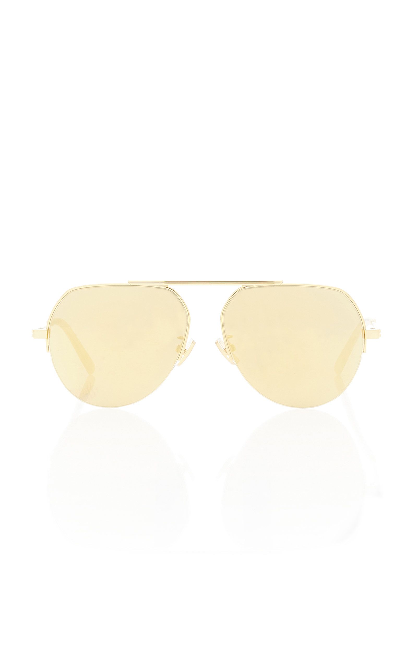 Bottega Veneta - Women's Pilot Metal Sunglasses - Gold - OS - Moda Operandi | Moda Operandi (Global)