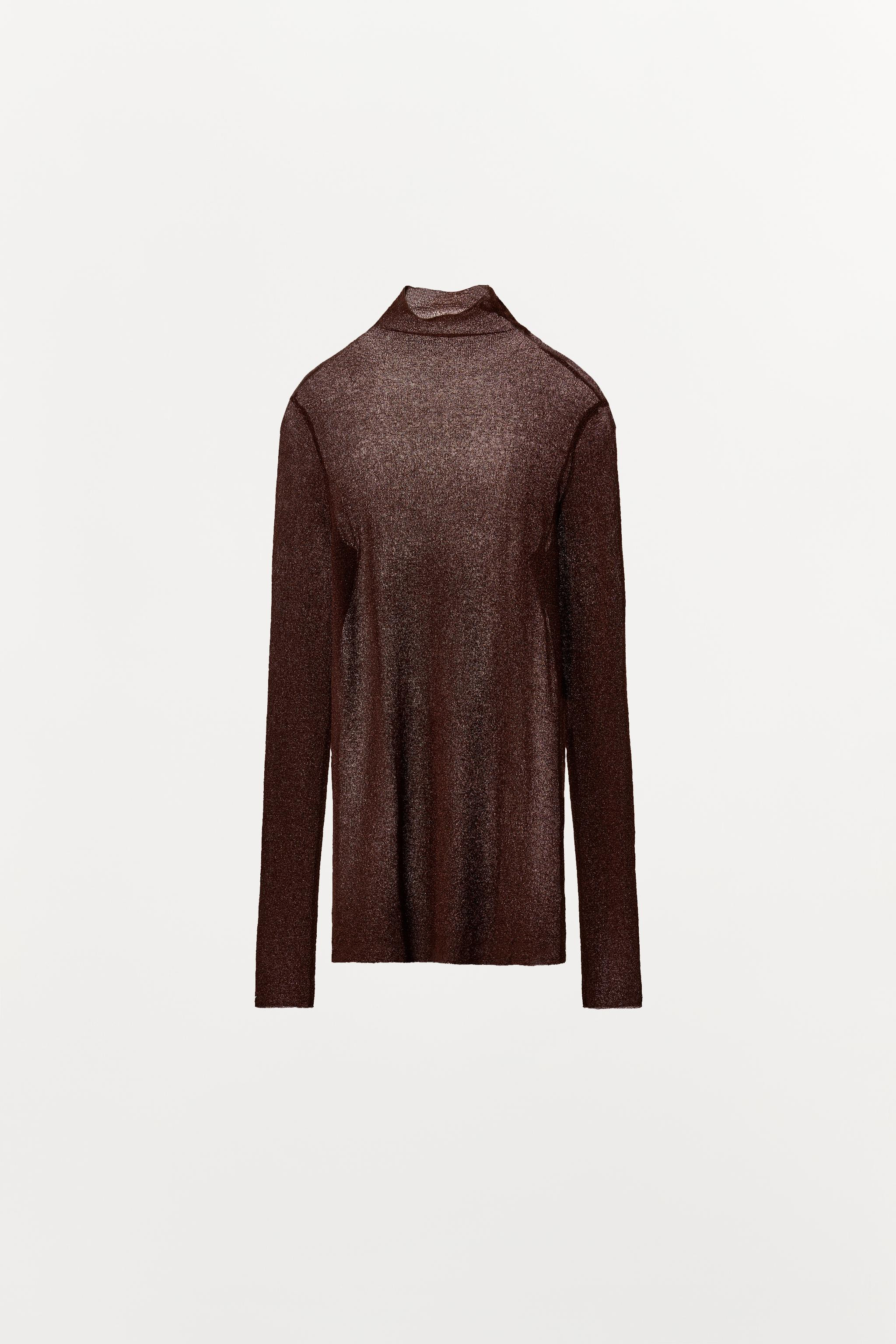 FINE KNIT METALLIC THREAD TOP | Zara UK