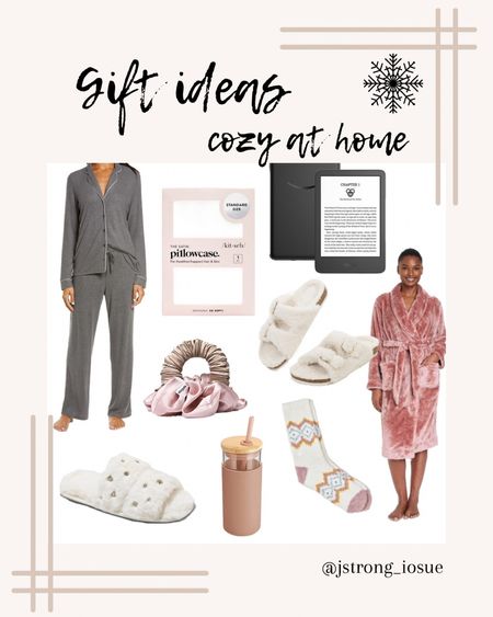 Who loves staying home and getting cozy during the winter? These gift ideas are for you! Grey pjs are a Black Friday deal! Kindle is under $100! Cozy slippers and socks! Silk pillowcase keeps your hair nice and prevents wrinkles while sleeping. Sleepy tie helps maintain the curl in your hair overnight! 

#LTKGiftGuide #LTKstyletip #LTKunder100
