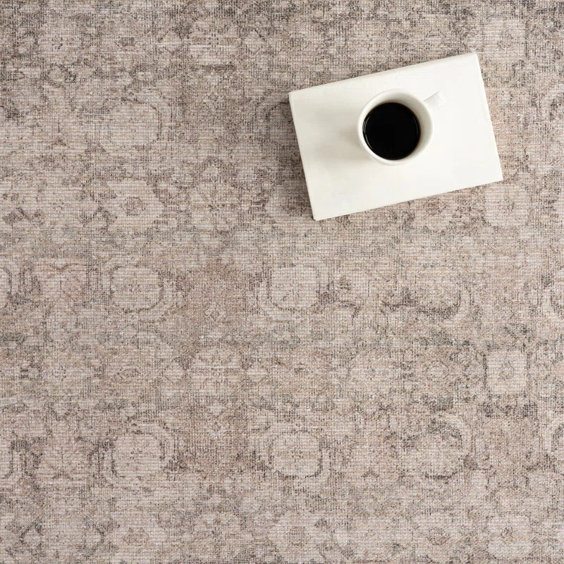 Jeccica Distressed Vintage Medallion Jute Blend Polyester Area Rug | Wayfair North America