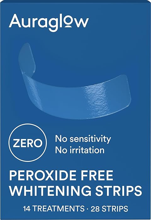 Auraglow Peroxide Free Teeth Whitening Strips for Sensitive Teeth – Pap Whitening Formula, Gent... | Amazon (US)