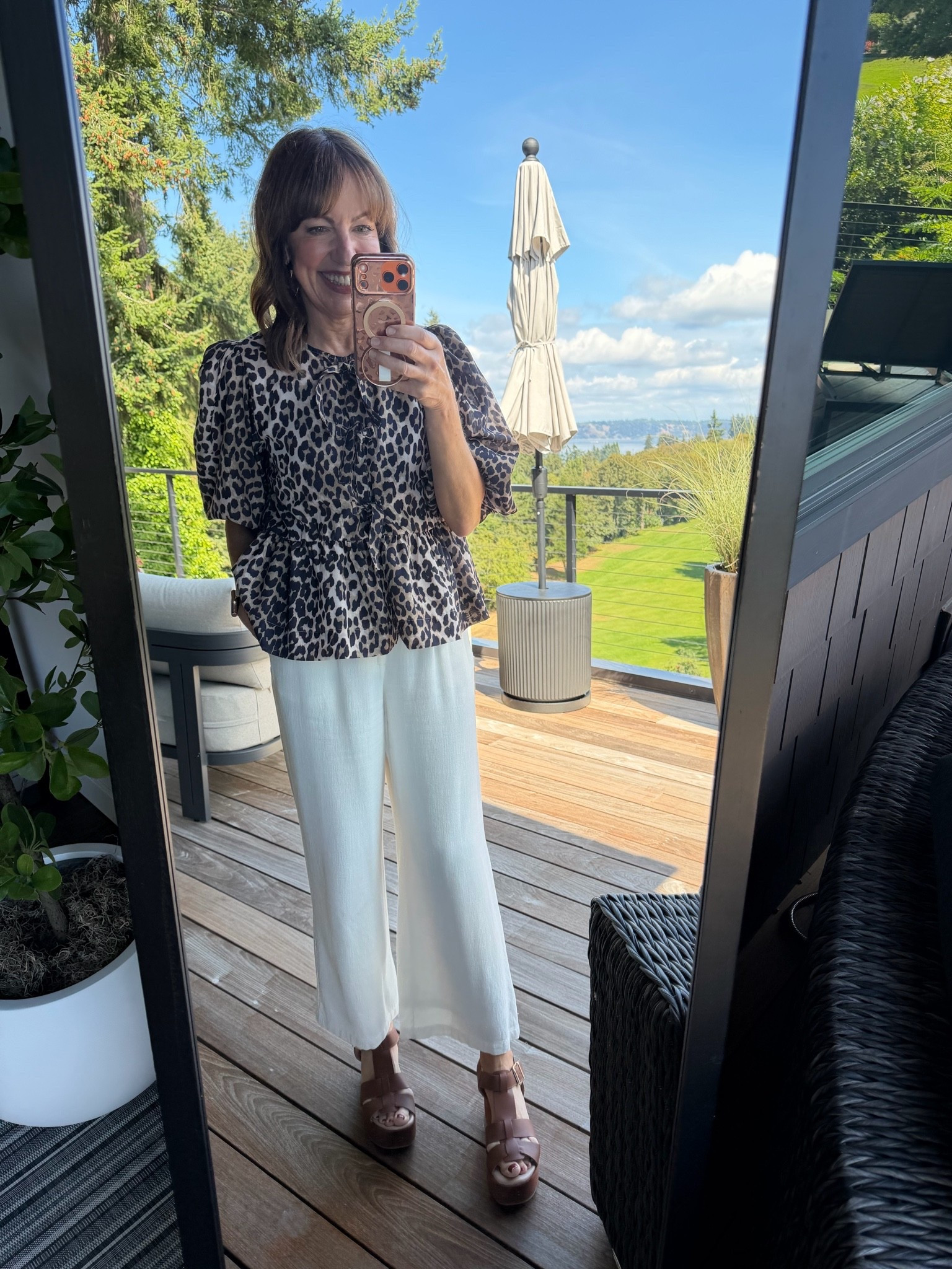 Outfit of the day for church! This is one of my favorite blouses! I’ve had it for years and it’s as “in style” as ever! Love the puffed sleeves, cute peplum and leopard print! Also love the price! ($20.00) Julie has in in white and loves it, too! 

Leopard blouse, Amazon blouse, linen pants, Cordani, Z Supply pants

#LTKootd #LTKdayinmylife #LTKgrwm