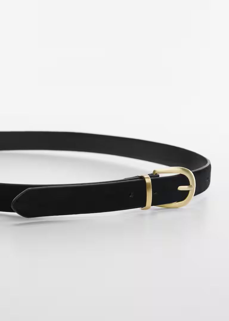 Buckle leather belt | MANGO (UK)