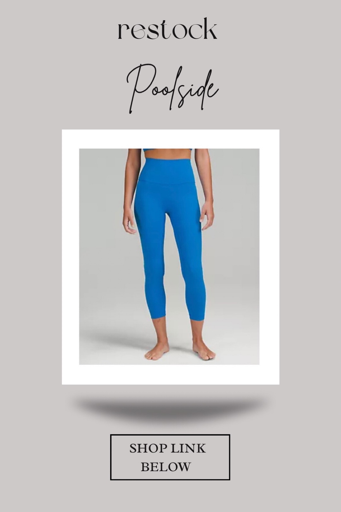 Lululemon Align restock all sizes in Poolside 

I reccomend sizing down one size in align. I wear a size 2