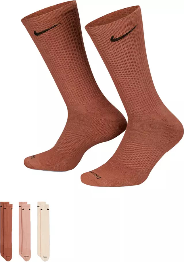 Nike Dri-FIT Everyday Plus Cushion Crew Socks - 3 Pack | Dick's Sporting Goods