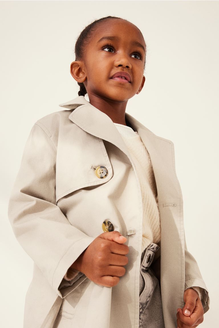 Double-breasted Trench Coat - Light beige - Kids | H&M US | H&M (US + CA)