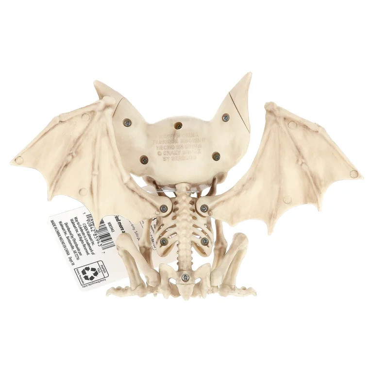 Faux Skeleton Vampire Bat Decoration, 4.5", Halloween by Way To Celebrate | Walmart (US)