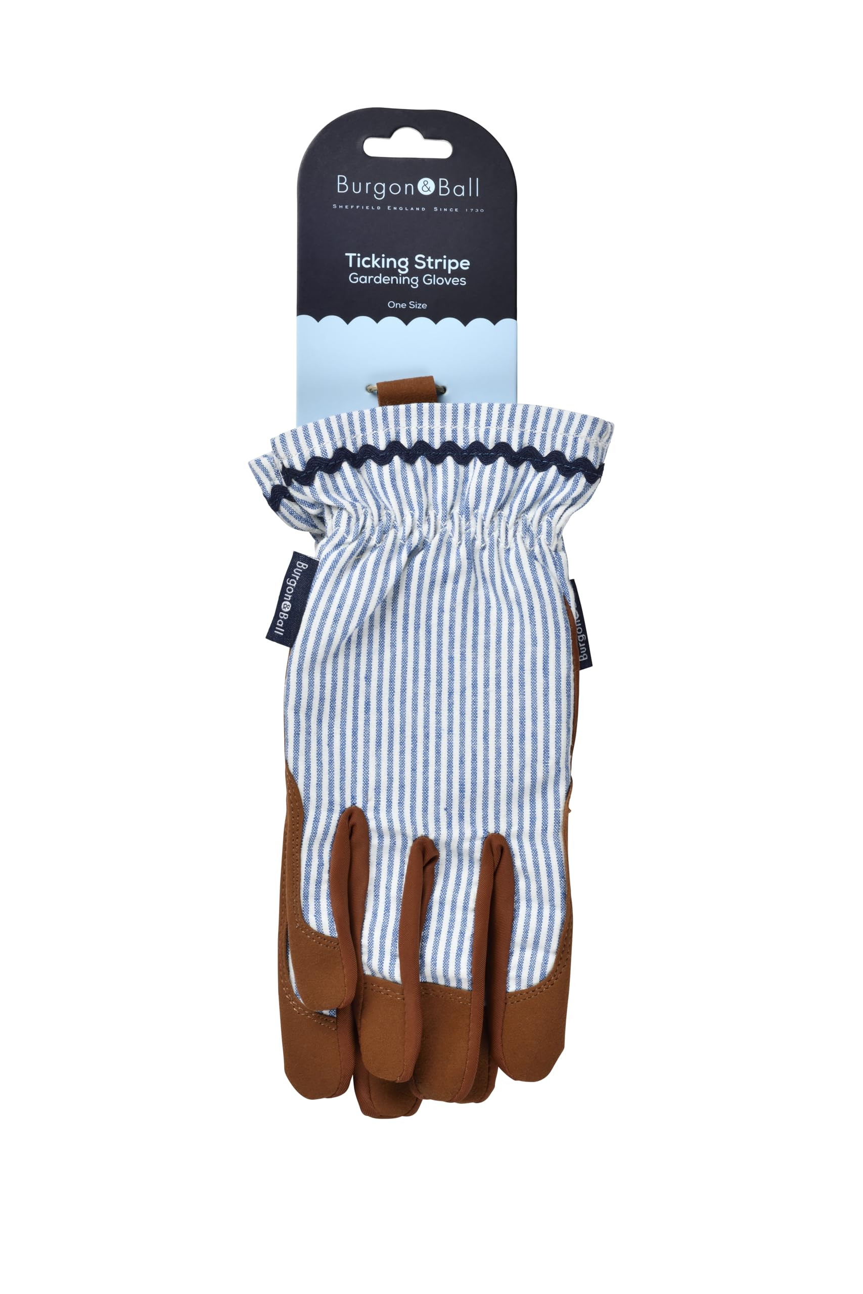 Burgon & Ball Colour Collection Gloves - Blue Stripe | Amazon (UK)