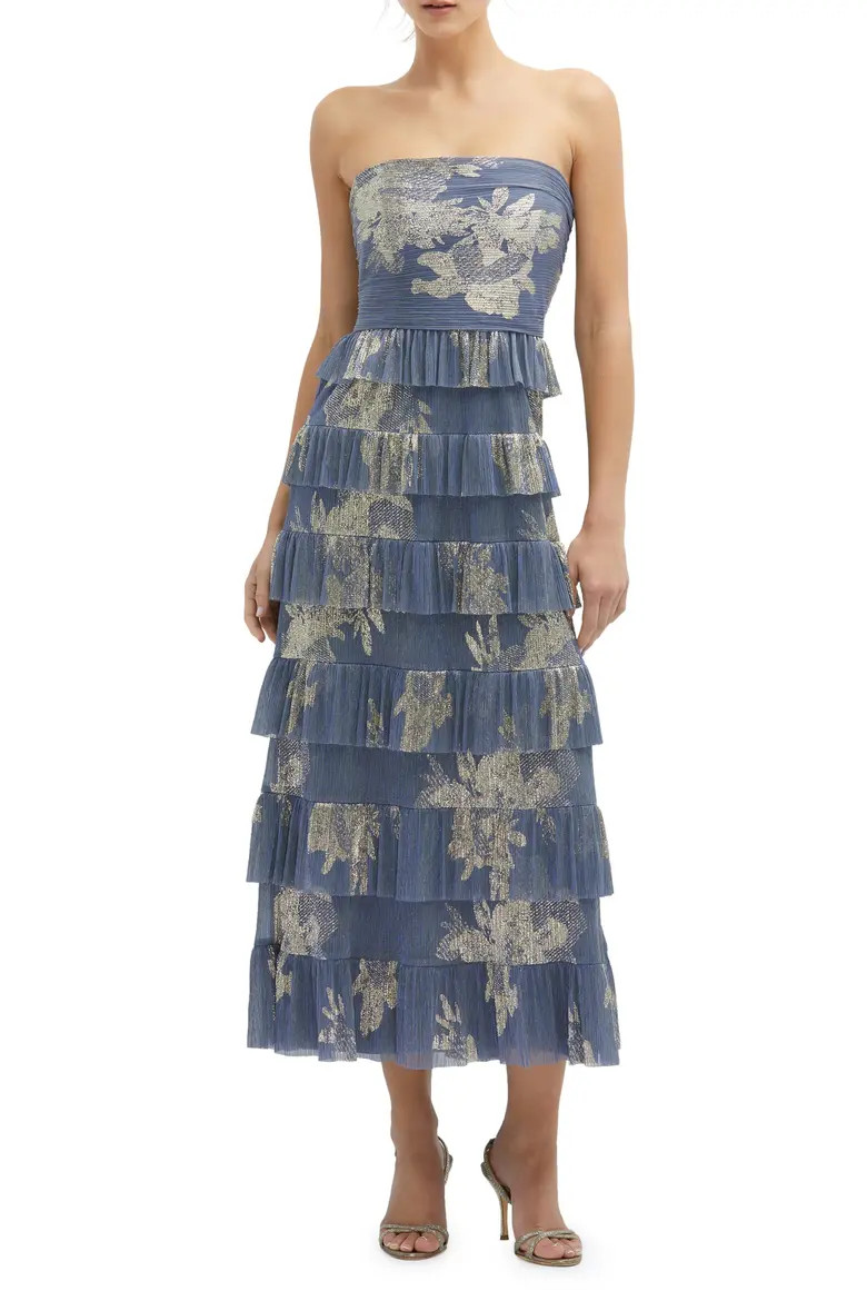 Floral Print Ruffle Strapless Dress (Women) | Nordstrom | Nordstrom