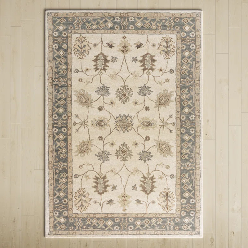 Southshore Wool Light Beige/Charcoal/Dark Brown Rug | Birch Lane